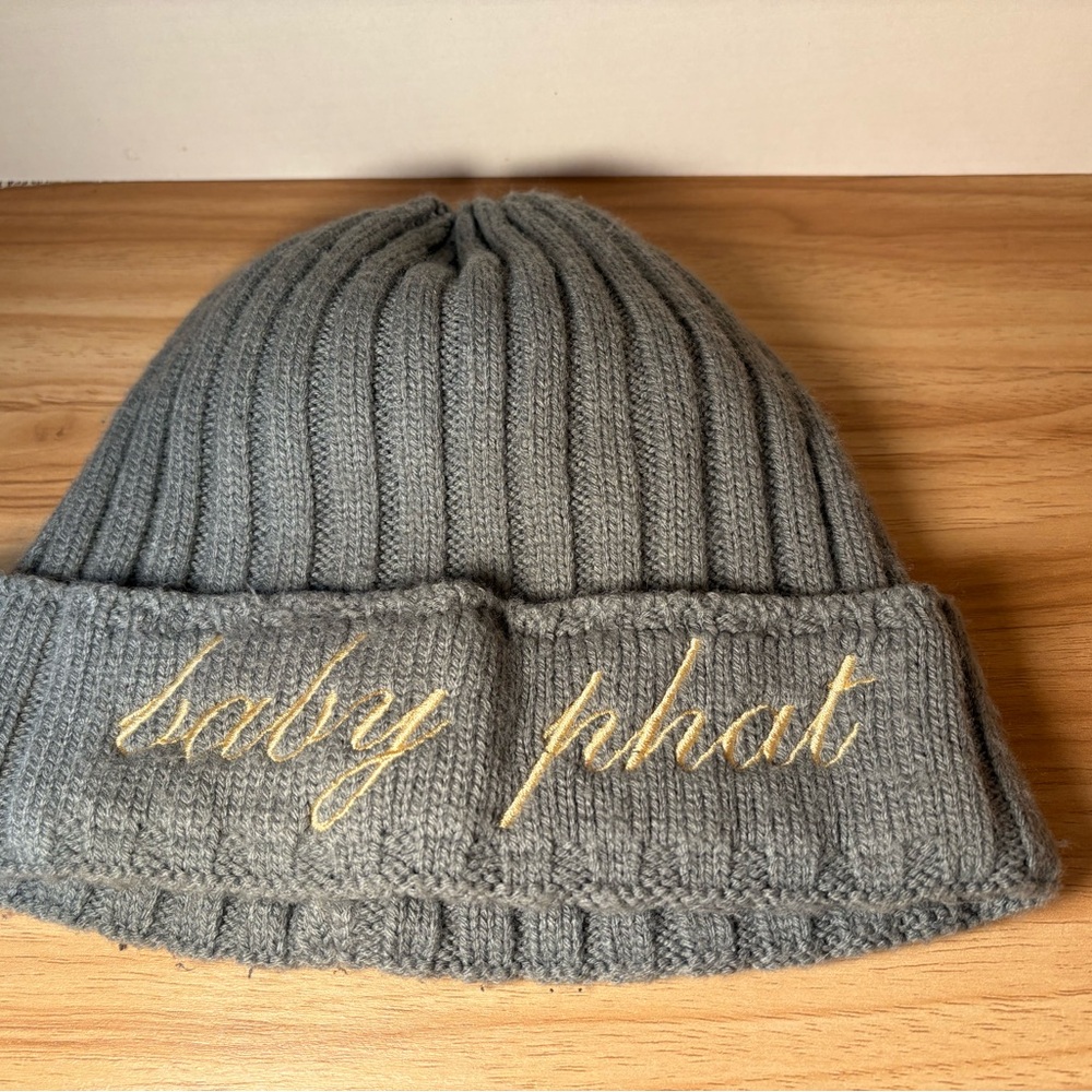 Baby Phat Gray Beanie with Gold Embroidery